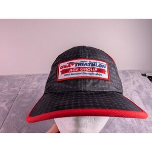 Boco Gear USA Triathlon 2018 National Championships Hat Black Red Adjustable